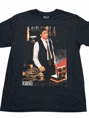 American Classics Scarface Tony Montana Graphic T‎ Shirt Black Mens Large Movie